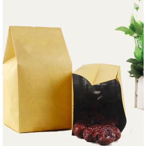 2018 Wedding 100pcs In/ 5 Sizes 9x18cm, Stand Up Kraft Paper Aluminium Foil Packing Bag Grip Seal & Food Grade Heat Pockets