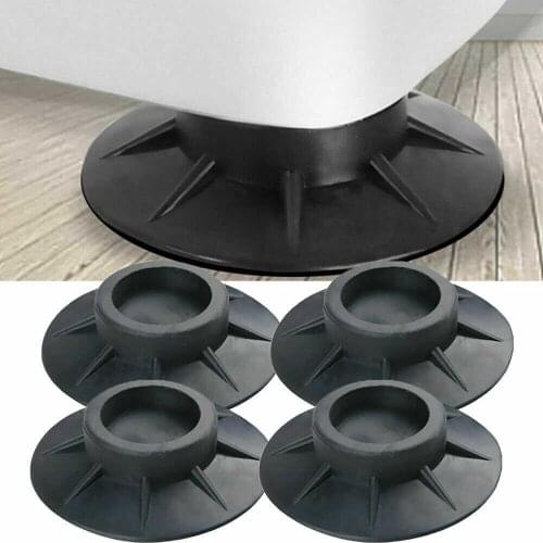 4pcs Rubber Anti-slip Noise-reducing Washing Machine Feet Non-slip Mats Refrigerator Anti-vibration Pad Kitchen Bathroom Mat