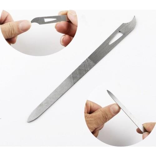 5pcs Metal High Quality Nail Files Dual Sided Stainless Steel Metal Nail Art File Manicure Pedicure Scrubber Tools