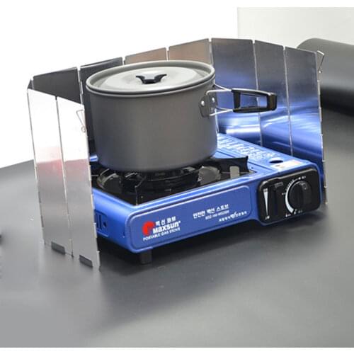 8 Plate Foldable Gas Stove Outdoor Camping Cooking Windbreak Hiking Portable Foldable Split Stoves Camping Equipment