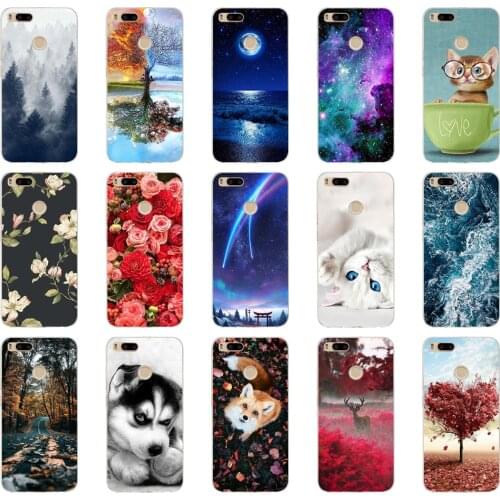 B silicone Cover For Xiaomi MI A1 Case Full Protection Soft tpu Back Cover Phone Cases For Xiomi MI A1 bumper Coque