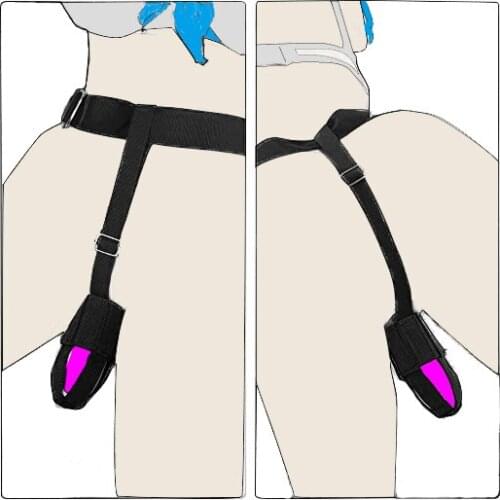 BDSM Bondage Restraint Vibrator Constrained Forced Strap SM Belt Harness Holder Strap-on Nylon Waist Massage Masturbate Belt