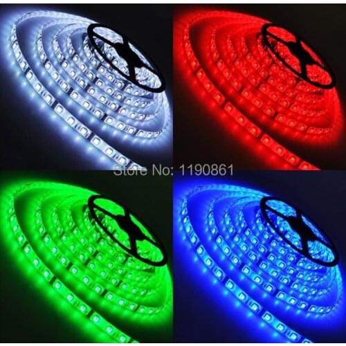 Free shipping 5050 300 5M LED Strip SMD Flexible light 60led/m Non-waterproof warm/white/red/green/blue/yellow string