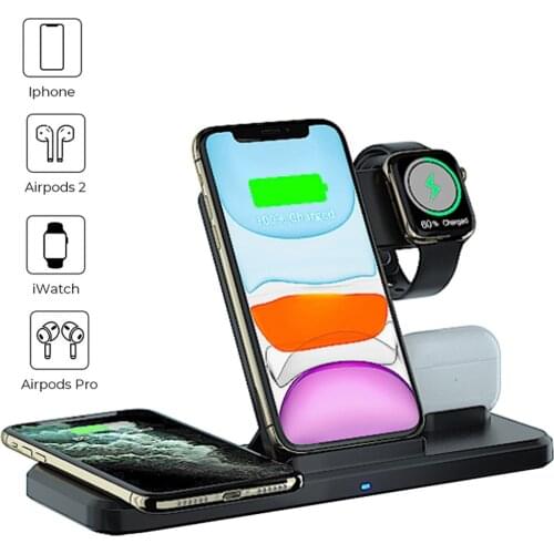 3 In 1 Wireless Charger Foldable Charging Stand 15W Fast Charging Chargers Station For Apple iphone iwatch AirPods Pro