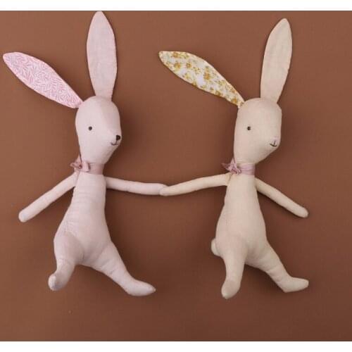 Baby Rabbit Stuffed Doll Plush Appease Toy Infant Educational Toy Photo Prop