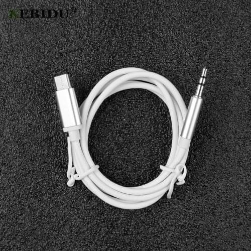 KEBIDU Type C Audio Cable USB Type-C Male To 3.5mm Jack Male Car AUX Audio Adapter USB-C Cable for Car Speaker for Samsung Letv