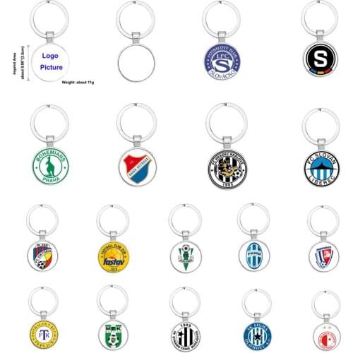 SK Dynamo České Budějovice SK Sigma Olomouc SK Slavia Round Glass Football Sport Key Chain Keychains Fans Teams Welfare Gifts