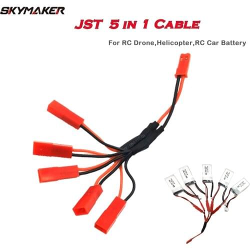 Lipo Charger JST 2 Pin 5 in 1 Male Female Cable Connector for UDI 818 MJX X400 FY550 F187 Drone Battery Parts Car Accessories