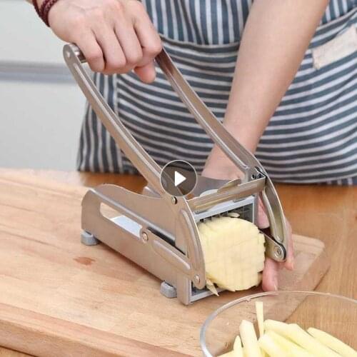 Stainless Steel Potato Cutting Machine French Fries Cutter Potato Slicer Chopper Cucumber Kitchen Accessory Manual Processor HWC