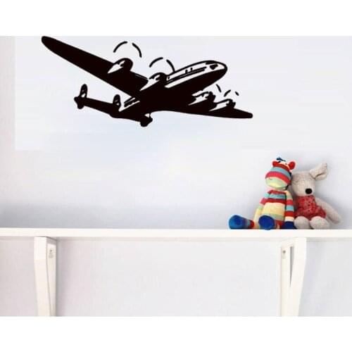 Cartoon Plane Airplane Wall Sticker Home Decor Kids Children Room Decoration Nursery Wall Decals Vinyl Art Murals Wallpaper