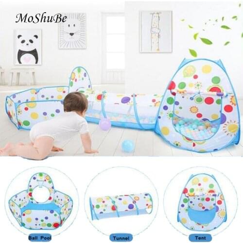 Cartoon Folding Ball Pool Indoor Dry Ocean Ball Pit Fence Baby Game Activity Playhouse Toys for Children Tent