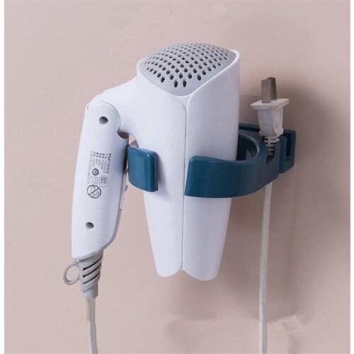 High Quality Wall-mounted Hair Dryer Holder Storage Organizer For Hairdryer Shelf ABS Bathroom Hairdryer Holder Rack shelves