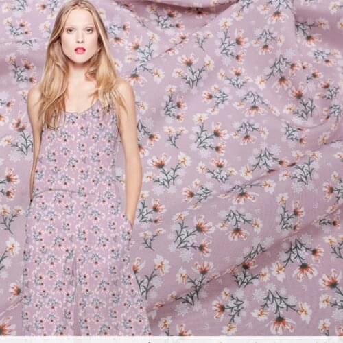 Natural mulberry silk crepe de chine fabric cloth per meter 16mm 114 cm wide printed clothing dress fabric alibaba express