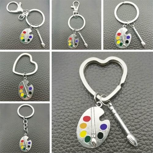 2020-2021 New Palette Keychain Brush Keychain Artist Keychain Wonderful Bright Artist Palette Keychain