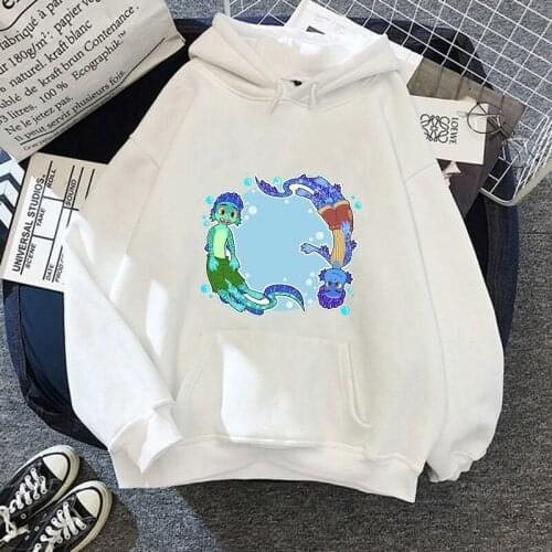 Autumn New Luca Disney Hoodies Cartoons Kawaii Casual Clothes Women Hooded Pullover Winter Warm Couples Femme Hooded Sweatshirt