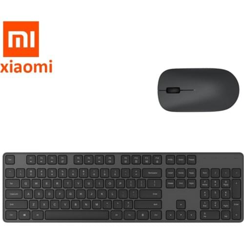 Original Xiaomi Wireless Office Keyboard & Mouse Set 104 keys Portable Keyboard 2.4 GHz USB Receiver Mouse for Windows 10 PC MAC