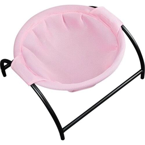 Cat Hammock Bed, Elevated Pet Bed Breathable Hanging Nest with Detachable Cover and Heavy Iron Frames Cat Cooling