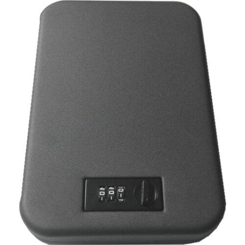 Portable Upscale Car Home Code Lock Safe Box Cash Jewelry Valuables Case Fits 1911 Style Pistols Handgun