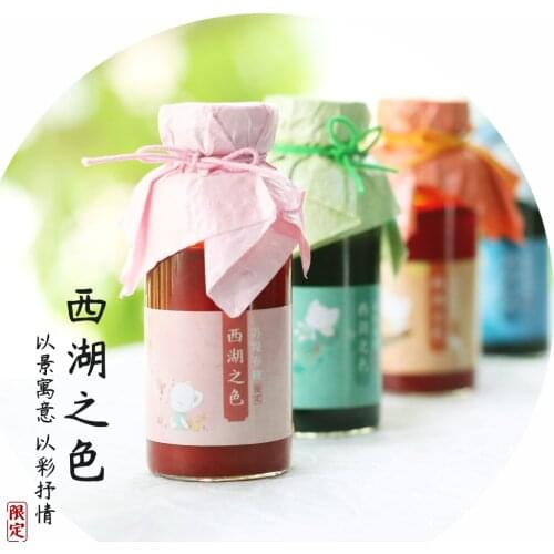 Scenic Area Limited Edition, The Color of West Lake, 4 Colors Ink for Dip Pen, Painting Ink,20ml