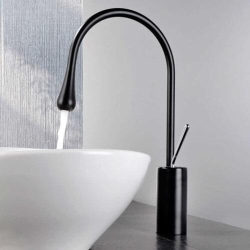 Basin of hot and cold black tap wash can rotate drip water style kitchen sitting faucets