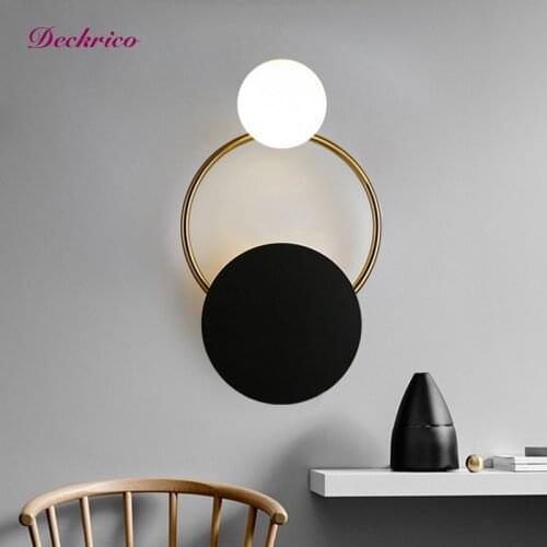 Modern Round Wall Lamps Art Decor Bedroom LED Wall Sconces Light for Bedroom Corridor Living Room Lighting Fixtures
