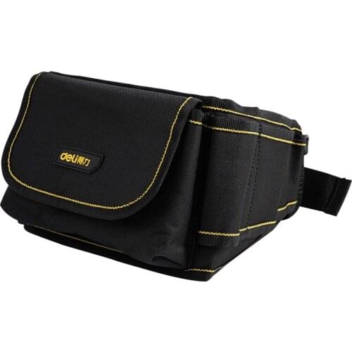 Deli DL5864 Tool Waist Bag Electrician Bag Made Of 600D Polyester Oxford Cloth + EPE Cloth Durable Strong Tool Storage Toolkit