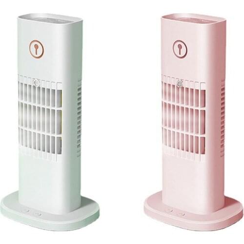Air Cooler Fan Multifunctional Desktop Silent Air Conditioner Humidifier Home Office USB Leafless Cooling Fan