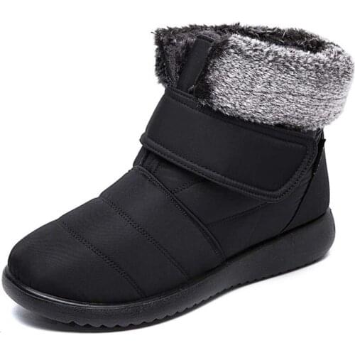 Winter Shoes For Women Retro Style Ankle Boot Female Shoes Women Winter Boots Hook & Loop Ladies Shoes