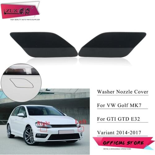 ZUK For Golf MK7 2014-2017 Headlight Washer Nozzle Cover Base Color Cleaning Water Spray Jet Cap Lid For Volkswagen