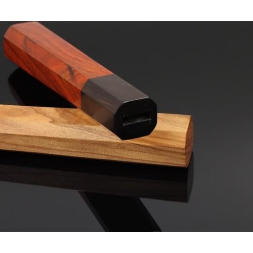 1pcs Japanese Octagonal Kitchen Knife Handle Willow Blade Butcher Knife Sushi Knife 8 Angle Handle DIY Handmade