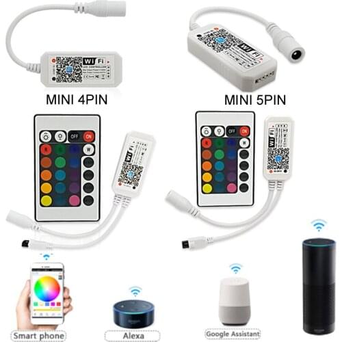 16Million colors Wifi RGB / RGBW led controller smartphone control music and timer mode magic home mini wifi led rgb controller