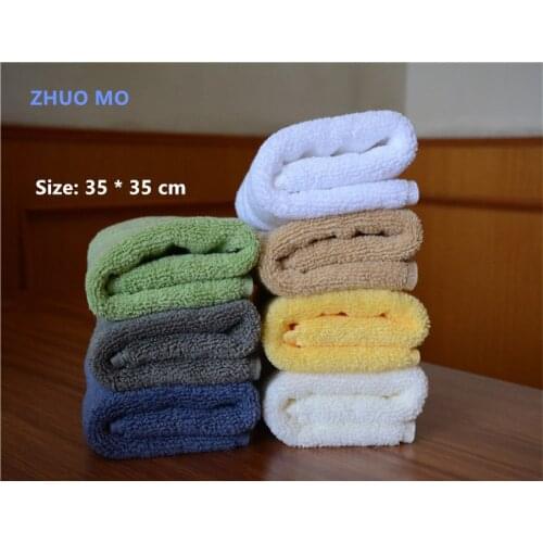 2Pcs 35*35cm Hand towel 100% Cotton Absorbent Terry Comfortable for Kids Adult Commodity Multifunction towels