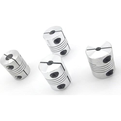 4PCS 5X6.35MM D25L30 Aluminum Z Axis Flexible Coupling For Stepper Motor Coupler Shaft Couplings 3D Printer Parts Accessory