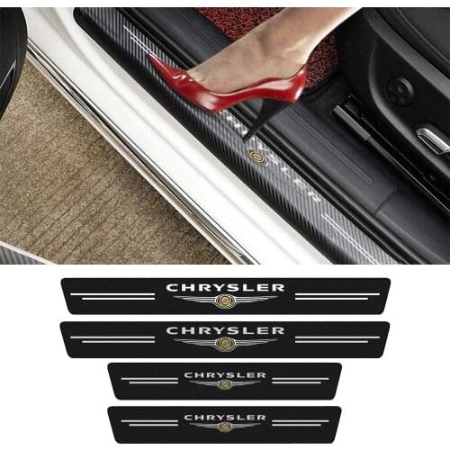 4Pcs Car Door Threshold Sill Protection Car Stickers For Chrysler 200 300C LX LD Sebring 2021 2020 2019 2018 2017 2015 2004 2005