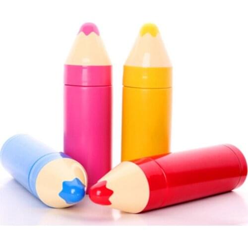 50 PCS Cute Colorful Pencil Shaped Stainless Steel Vacuum Insulation Cap Seal Bottle Childrens Drinkware