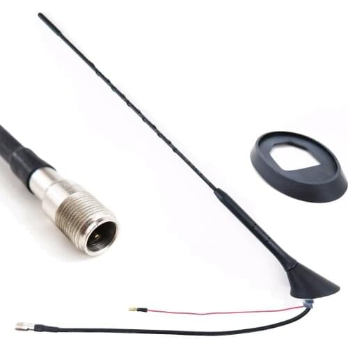 AERIAL ARIEL AM/ FM RADIO ANTENNA + BASE for VW POLO GOLF JETTA BORA PASSAT GTI