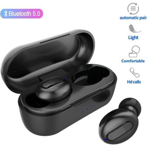Earphones Wireless Mini In Ear Headset IPX5 Waterproof Noise Cancelling Stereo Earbuds with Mic for iPhone Android