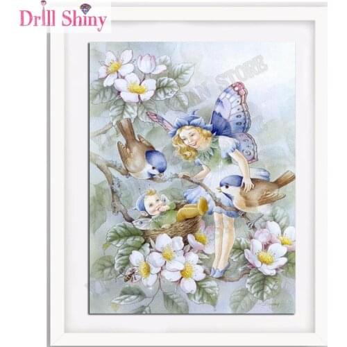 DIY Mom & Son Fairy Tale Diamond Painting Full square Crystal Embroidery Diamond Picture Needlework Resin Stitch Room Decor gift