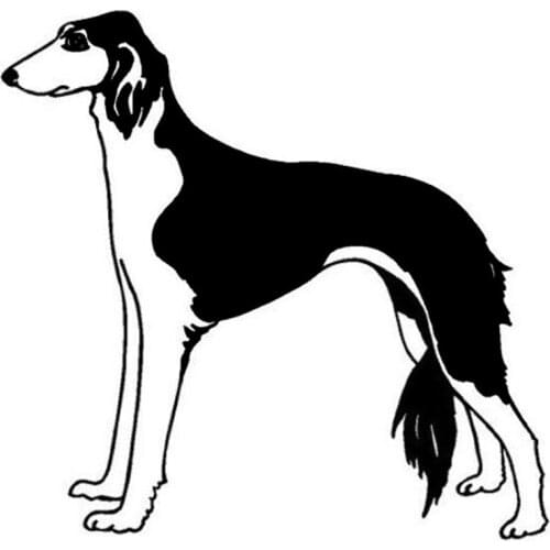 14.5*14CM Saluki Dog Classic Animal Car Sticker Creative Personality Animal Decorative Body Stickers C6-0519