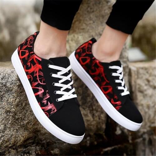 Mens Vulcanize Shoes Sneakers 2019 New Fashion Comfortable Breathable Canvas Shoes Lace-Up Flat Loafers Shoes Spring Summer Shoe