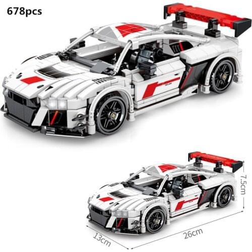 NEW High-Tech Speed Champions Famous A8 Sports Car Building Blocks Racing Classic Model Sets Bricks Kids Toys For Children Gifts
