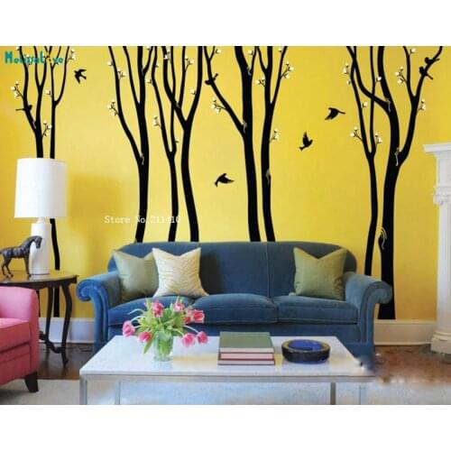New Saplings Just Showing Their Buds In Spring Wall Decals Nursery Home Decor Natural Murals Removable DIY Cool Sticker YT3612