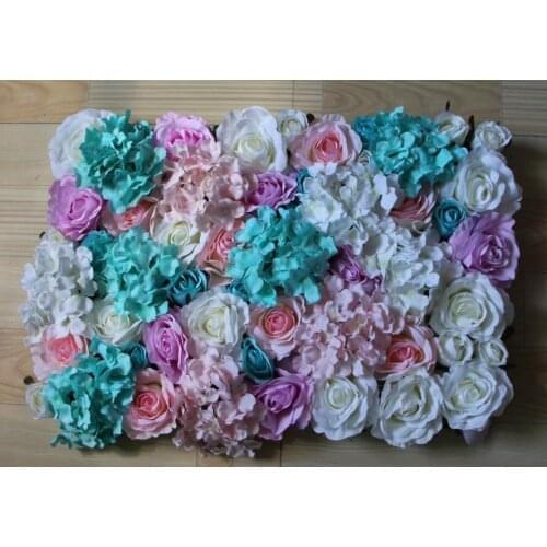 Excellent 40cm*60cm Artificial Hydrangea rose flower wall wedding decoration party flower decor