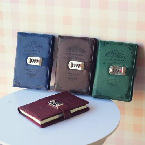 Gift Student Supply w44 Notepad with lock thread installed n04 n54 Notepad Creative School Cute Password Notebook Diary