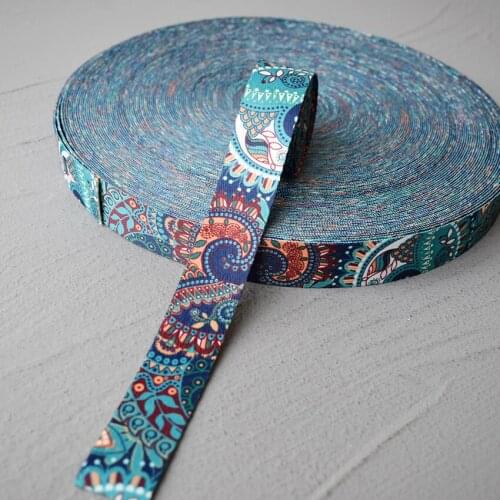 Retailing 50 Yards Width 25mm Webbing 19 Colors Printed Webbing Ribbon Luggage Belt Strap Rope Dog Pet Collar Leash Harness