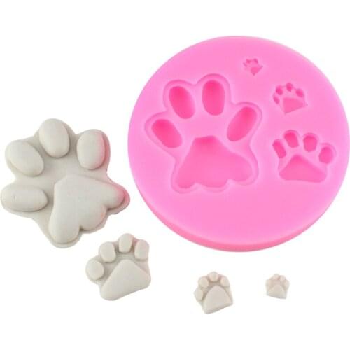 Cute Cat Paw Silicone Mold Chocolate Fondant Mould DIY Party Cupcake Topper Cake Decorating Tools Candy Clay Resin Molds