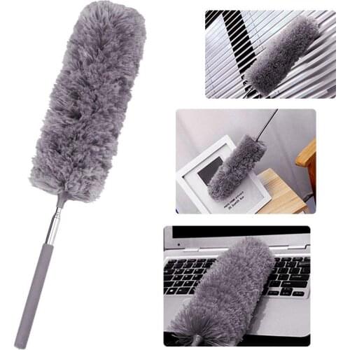 Telescopic Extendable Microfiber Duster Dusting Brush Desk Car Cleaning Tool