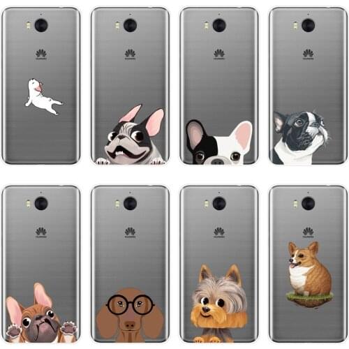 TPU For Huawei Y3 Y5 Y6 II Y7 Pro Phone Case Silicone Pug Dog Corgi Soft Back Cover For Huawei Y5 Y6 Y7 Prime 2017 2018 Y9 2019