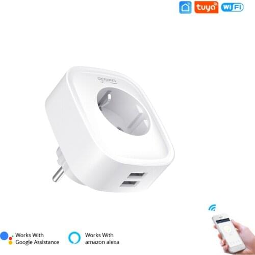 Gosund WiFi Smart Socket Plug Extend 2 USB Ports Smart Home Tuya Voice Control Power Monitor Timer Outlet For Alexa Google Home