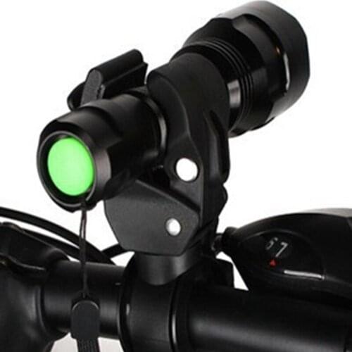 360-Degree Rotating Bike Bicycle Black Handlebar Mount LED Flashlight Torch Mount Clamp Clip Holder Grip Bracket